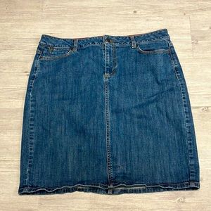 Talbots Mini Denim Skirt Size: 14W
